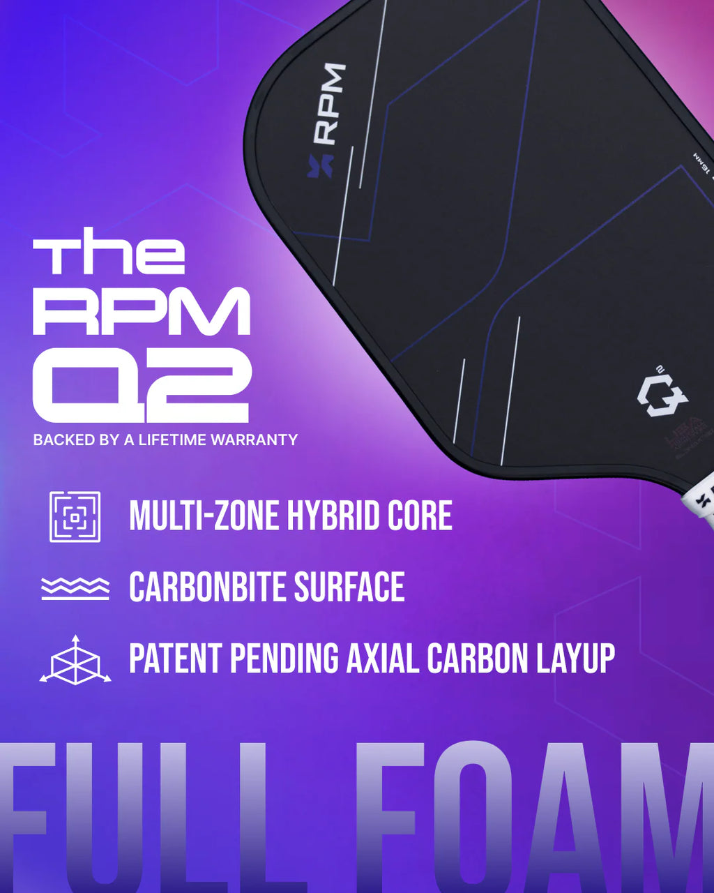 RPM Q2 專業級熱壓一體成型系列｜自定義您的競技風格（長面/寬面、14mm/16mm 核心任選）