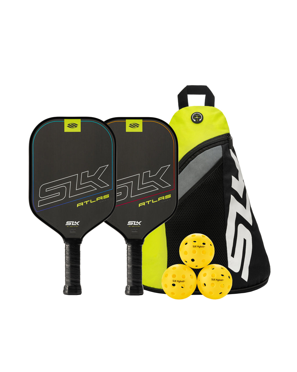 Selkirk SLK Atlas Max 專業雙拍豪華套裝組｜16mm 厚核石墨控球拍（內含 2 拍 + 3 球 + 專屬收納包）
