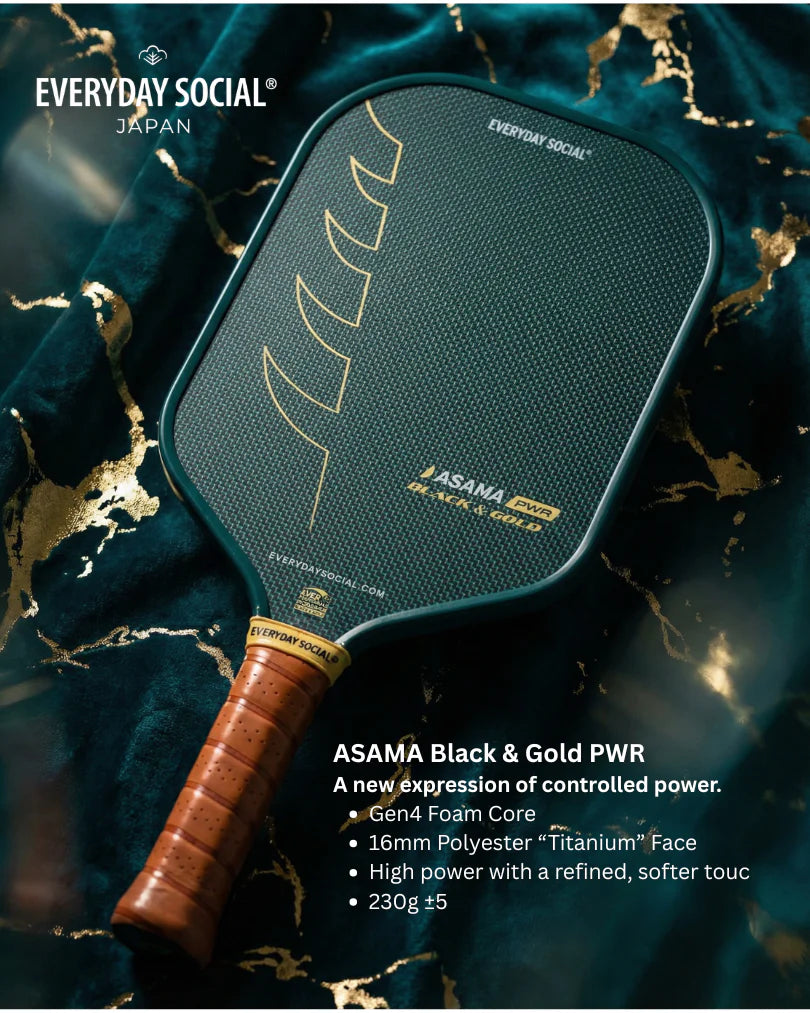 EVERYDAY SOCIAL® ASAMA 18K PWR 限量系列｜旗艦級碳纖維匹克球拍（極致動力、18K 織紋碳纖維、兩色任選）