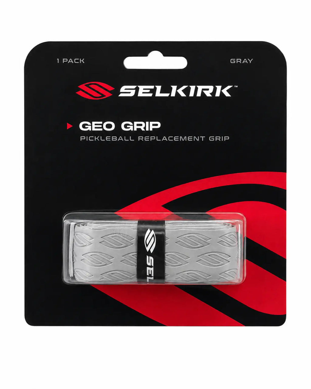 Selkirk Vanguard Geo Grip｜幾何壓紋高性能握把布（灰色 / 黑色）