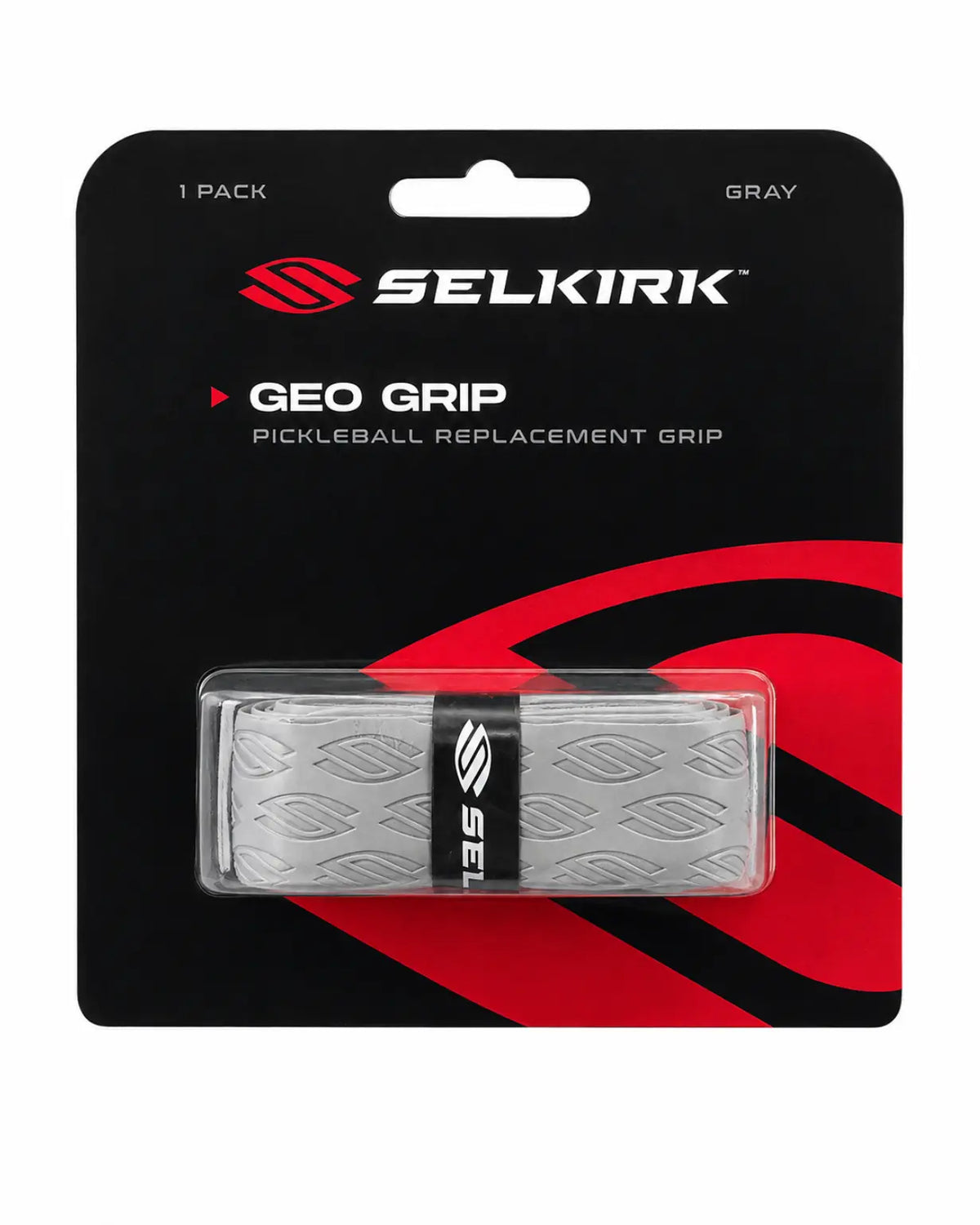 Selkirk Vanguard Geo Grip｜幾何壓紋高性能握把布（灰色 / 黑色）