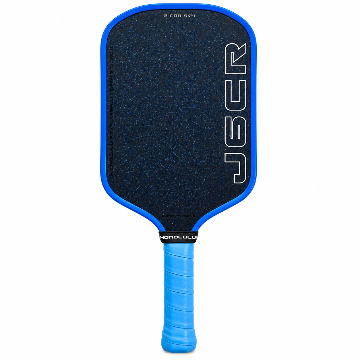 Honolulu J6CR（Crystal Blue 限量水晶藍）｜Endurance Surface™ 耐磨碳纖維匹克球拍（Core Reactor™ 核心反應爐、6" 雙手長握把、極限重砲壓制）