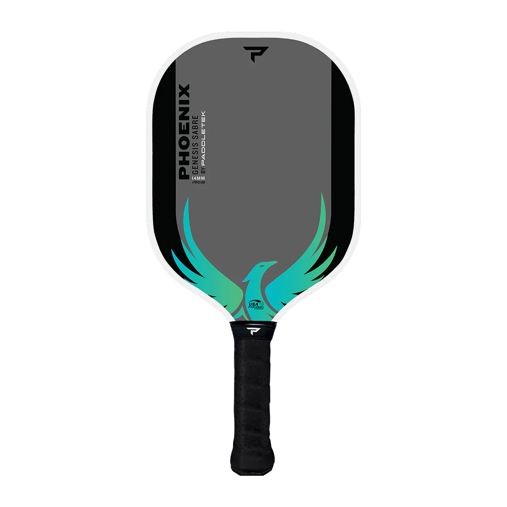 Paddletek Phoenix Sabre Carbon 14mm｜加長型原生碳纖維球拍（超遠覆蓋射程、頂級 PT-700 裸碳、爆發力與高旋轉超值首選）