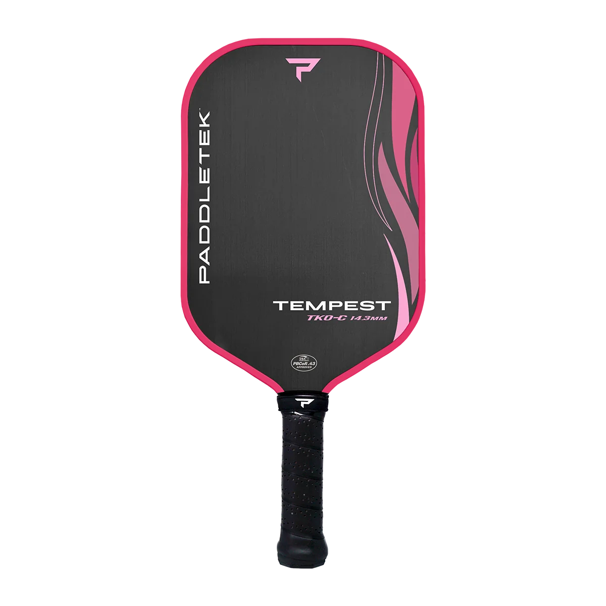 Paddletek Tempest TKO-C 14.3mm 頂級加長型控球碳纖維匹克球拍｜PT-700 單向裸碳面材（16.45" 加長射程、Tempest 絲滑控球核心、高容錯重設神兵）