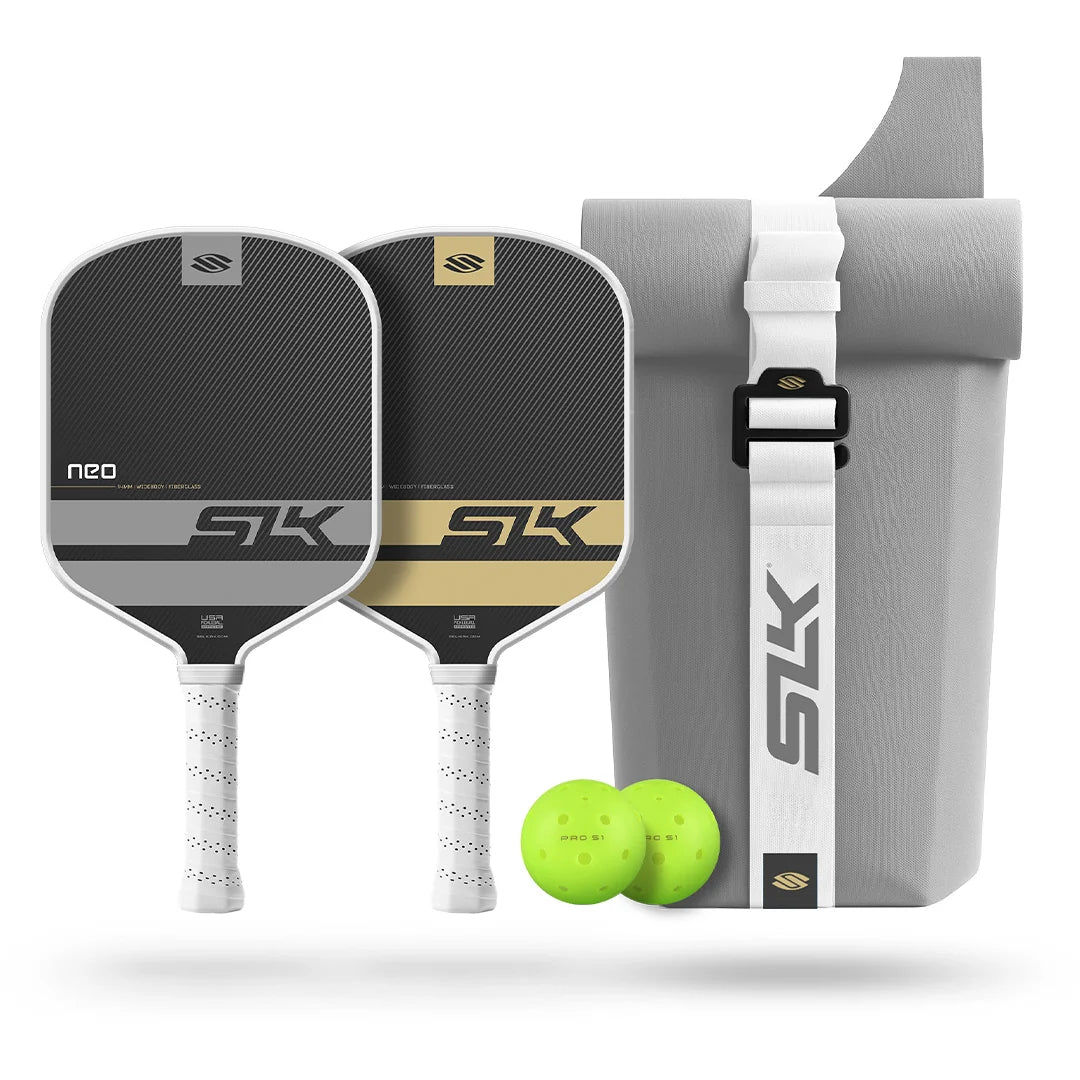 Selkirk SLK Neo 雙人匹克球拍套組｜14mm 寬拍（含 2 把球拍 + 2 顆賽事球 + 專屬攜行袋、極致高 CP 值首選）