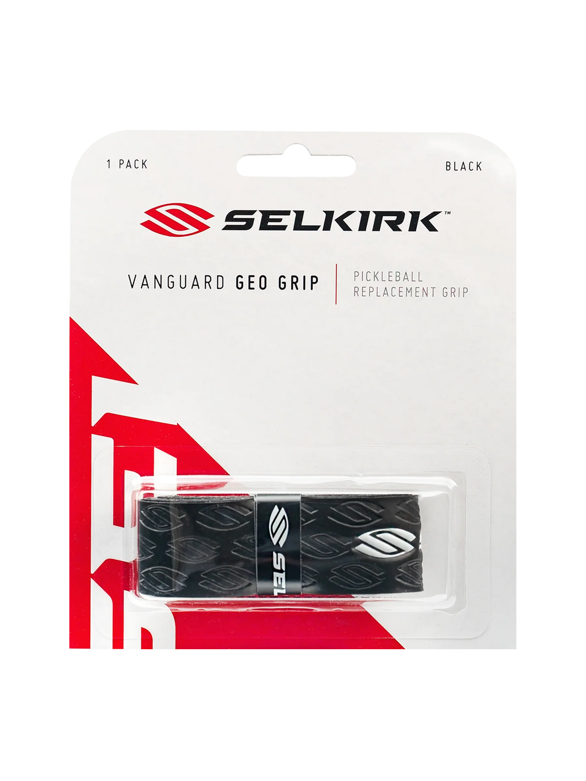 Selkirk Vanguard Geo Grip｜幾何壓紋高性能握把布（灰色 / 黑色）