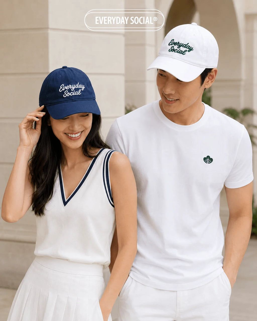Everyday Social Signature Performance Hat 機能運動帽｜超輕量透氣快乾、防眩光止汗帶（海軍藍 Navy / 極致白 White 多色可選）