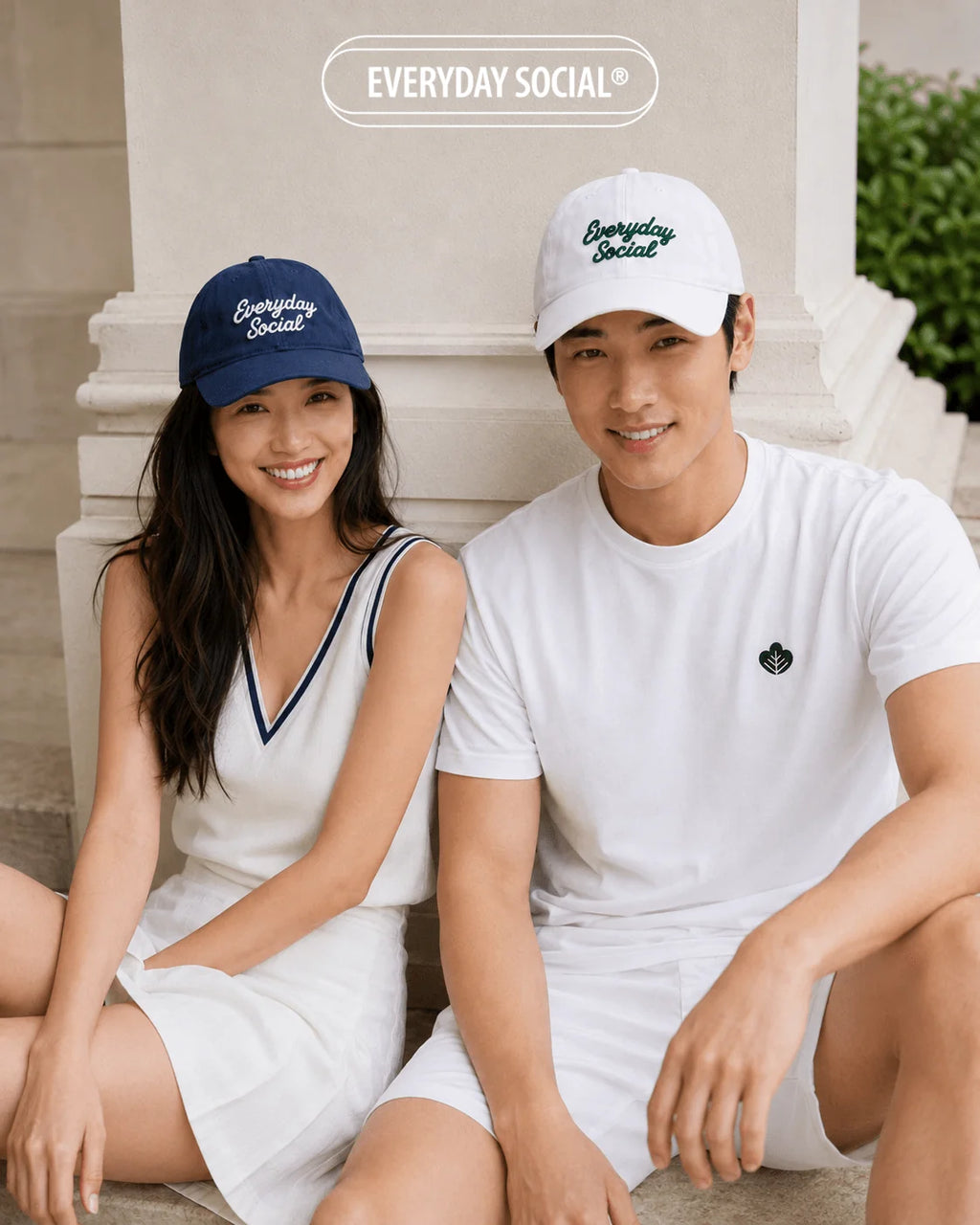 Everyday Social Signature Performance Hat 機能運動帽｜超輕量透氣快乾、防眩光止汗帶（海軍藍 Navy / 極致白 White 多色可選）