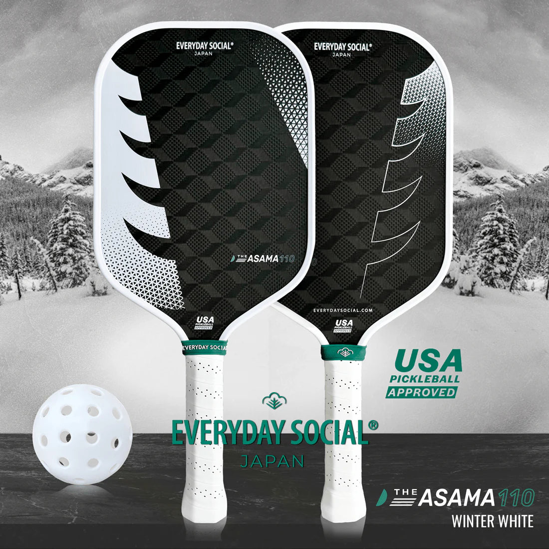 EVERYDAY SOCIAL® ASAMA 110 18K Carbon｜16mm 頂級編織碳纖維專業匹克球拍